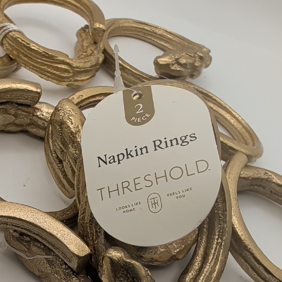 Threshold Gold Snake Napkin Ring Set 12 Total - Picture 2 of 5